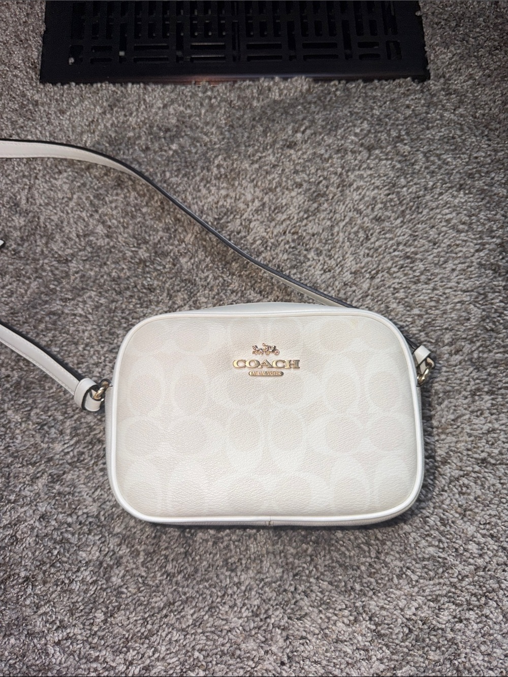 COACH White Signature Crossbody Bag